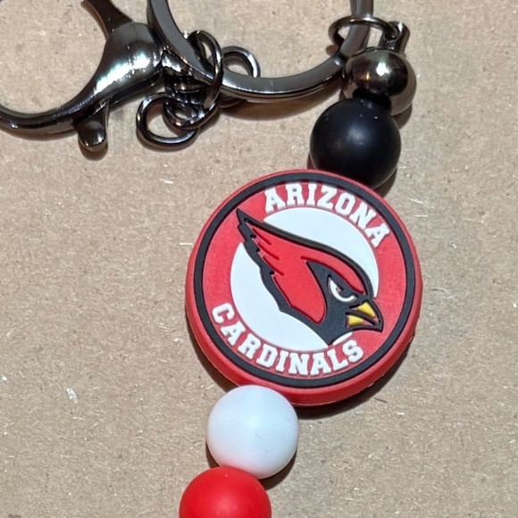 Silicone Bead Keychain - Arizona Cardinals - Picture 2 of 2